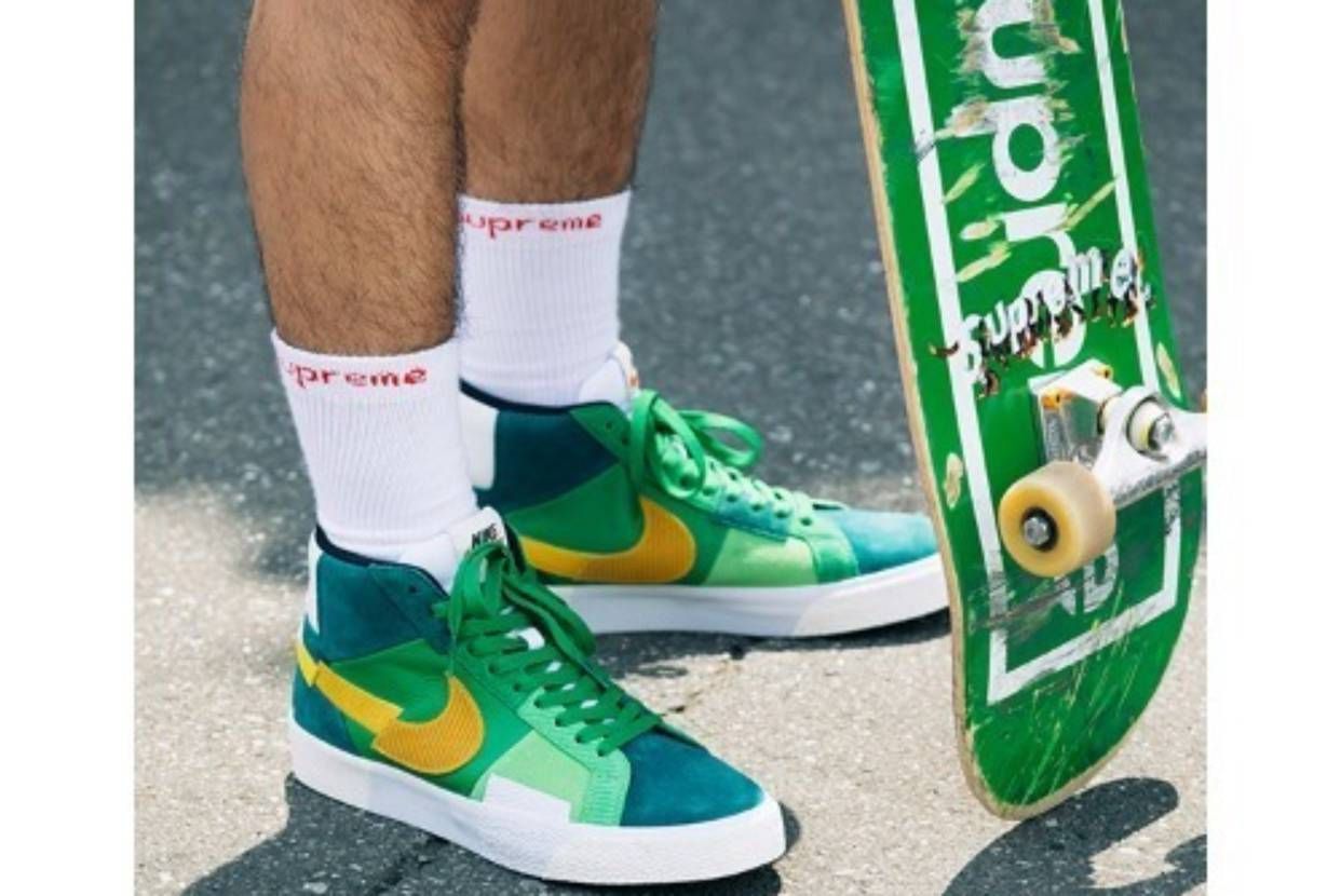 【販売リンクあり】9/9発売 NIKE SB ZOOM BLAZER MID PREMIUM "ALOE VERDE/GOLD" 抽選/定価/販売店舗まとめ 2枚目