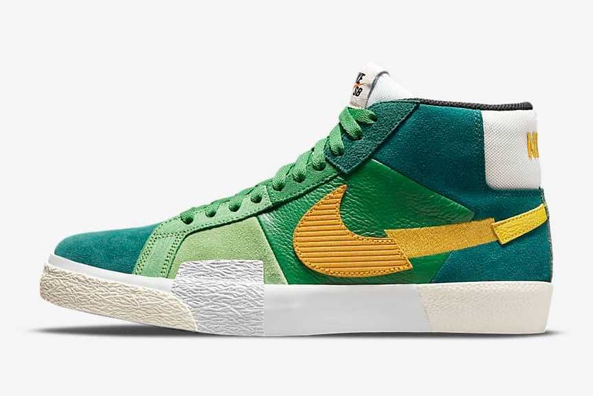 【販売リンクあり】9/9発売 NIKE SB ZOOM BLAZER MID PREMIUM "ALOE VERDE/GOLD" 抽選/定価/販売店舗まとめ 4枚目