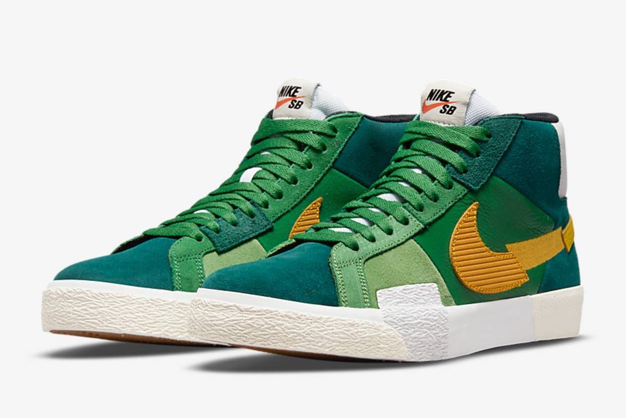 【販売リンクあり】9/9発売 NIKE SB ZOOM BLAZER MID PREMIUM "ALOE VERDE/GOLD" 抽選/定価/販売店舗まとめ 3枚目