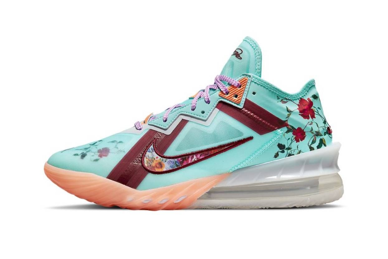 【スニダンで購入可】9/18発売 NIKE LEBRON 18 LOW "FLORAL" 抽選/定価/販売店舗まとめ 5枚目