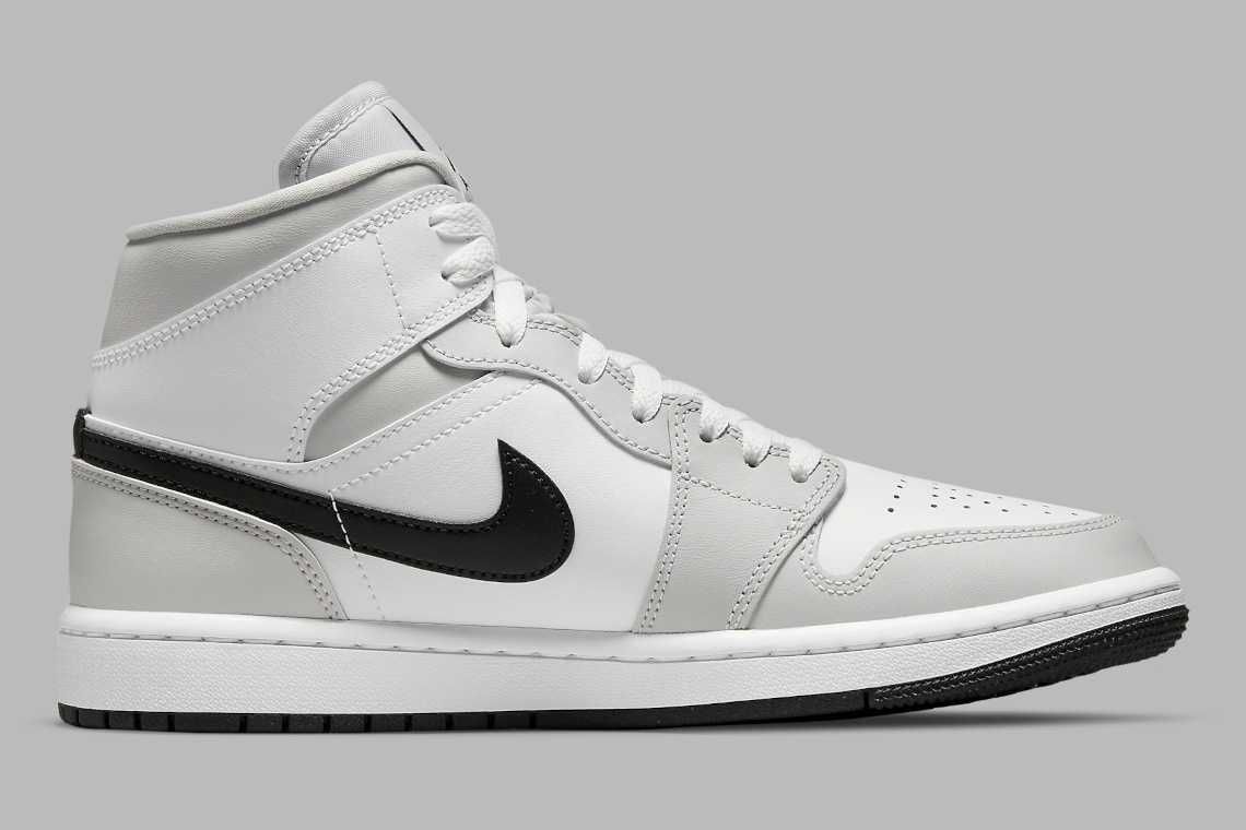 【スニダンで購入可】9/18・10/1発売  Nike Wmns Air Jordan 1 Mid "Grey Fog/White/Black" 抽選/定価/販売店舗まとめ 6枚目