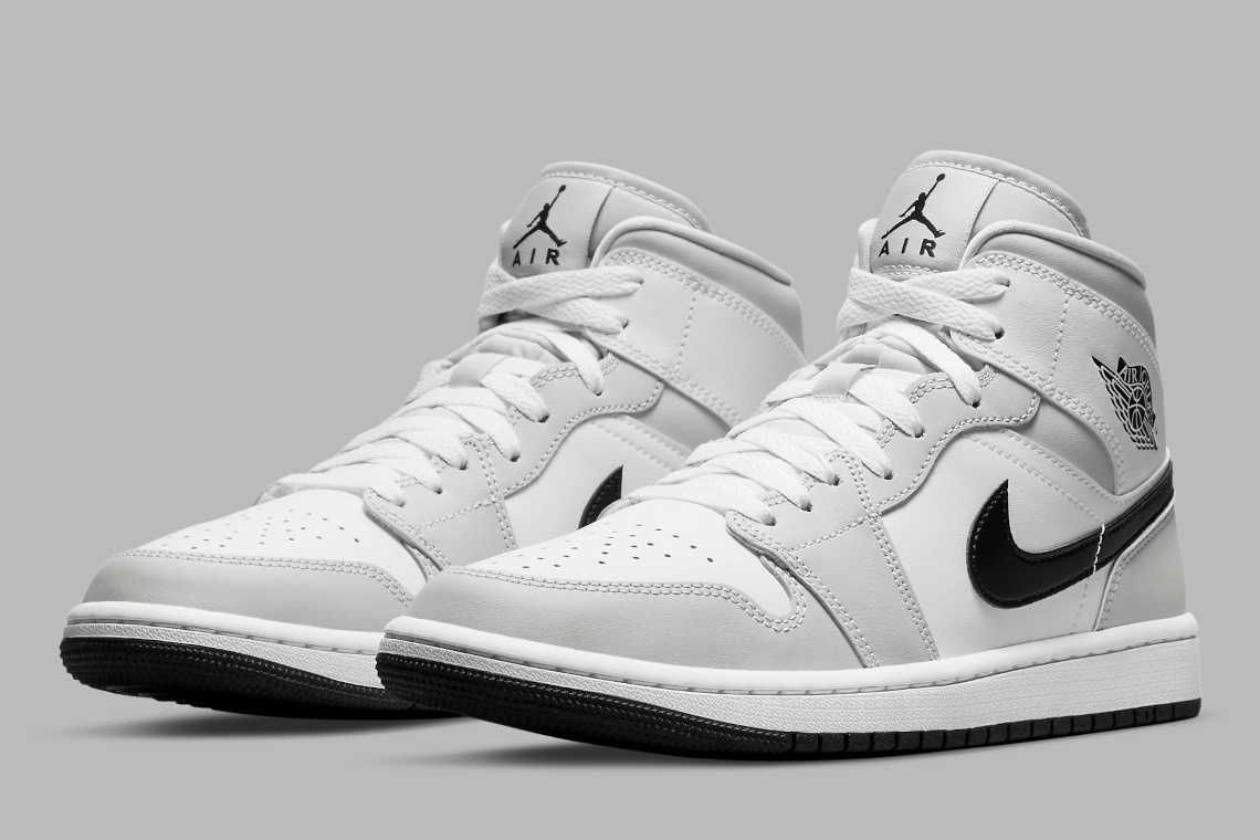 【スニダンで購入可】9/18・10/1発売  Nike Wmns Air Jordan 1 Mid "Grey Fog/White/Black" 抽選/定価/販売店舗まとめ 4枚目