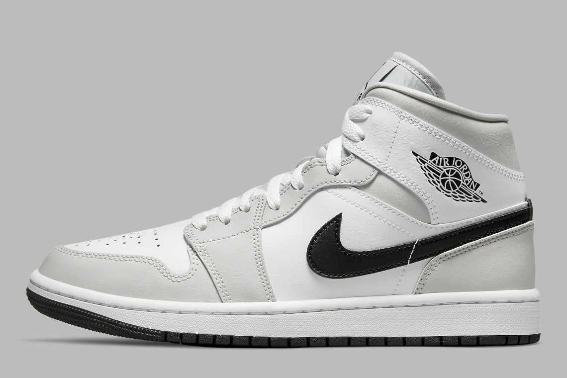 【スニダンで購入可】9/18・10/1発売  Nike Wmns Air Jordan 1 Mid "Grey Fog/White/Black" 抽選/定価/販売店舗まとめ 5枚目