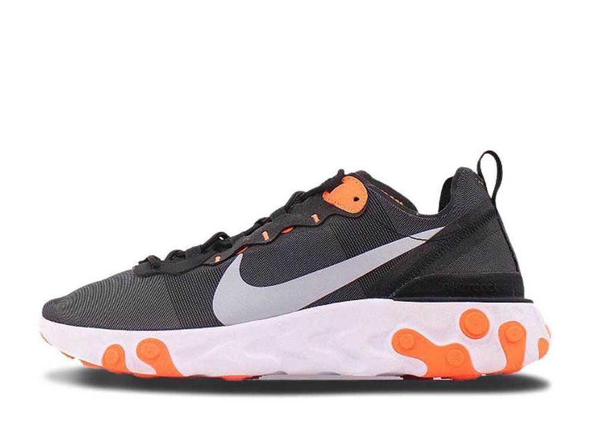 Nike react element 55 black deals cool grey total orange