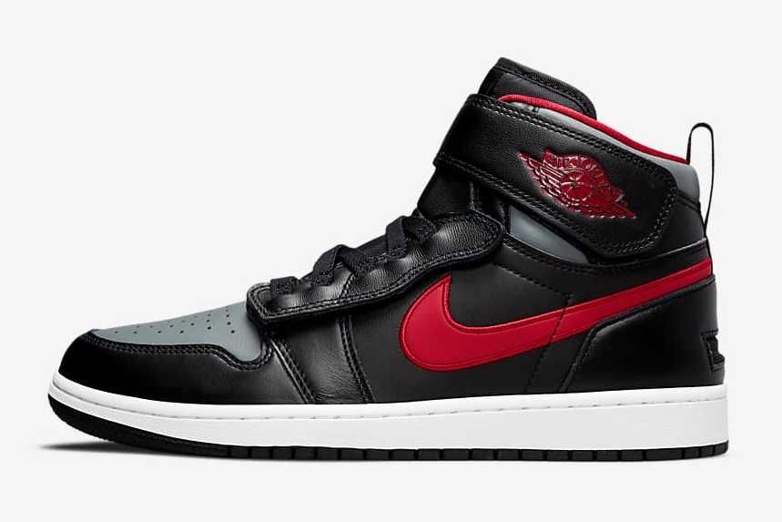 【スニダンで購入可】10/15発売 Nike Air Jordan 1 High Flyease "Black/Gym Red/Smoke Grey" 抽選/定価/販売店舗まとめ 2枚目
