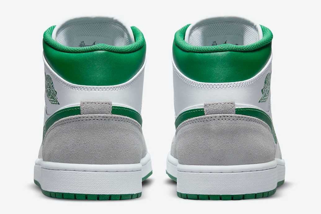 【スニダンで購入可】11/1発売 Nike Air Jordan 1 Mid "Green Grey White" 抽選/定価/販売店舗まとめ 5枚目