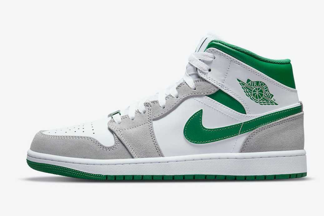 【スニダンで購入可】11/1発売 Nike Air Jordan 1 Mid "Green Grey White" 抽選/定価/販売店舗まとめ 4枚目