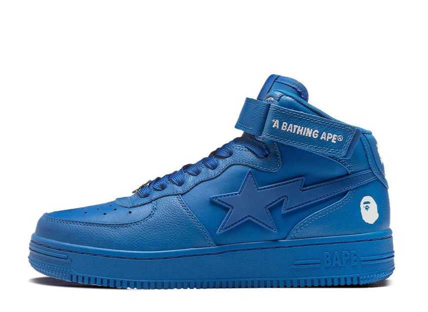 A BATHING APE アベイシングエイプ BAPE STA MID SAX M191010 ベイプスタミッドカットスニーカー ブルー US8.5/26.5cm