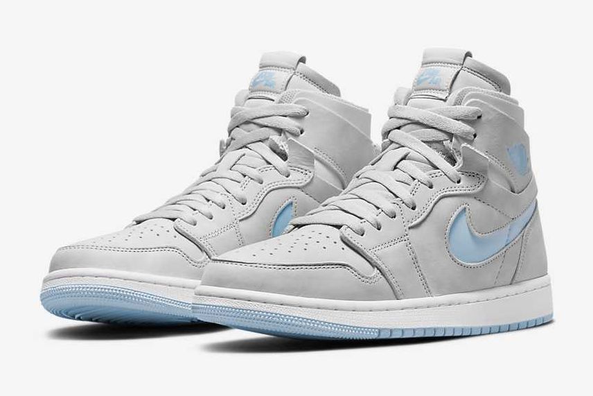 【販売リンクあり】11/6発売 Nike WMNS Air Jordan 1 Zoom Air CMFT "Grey Fog/White/Celestine Blue" 抽選/定価/販売店舗まとめ