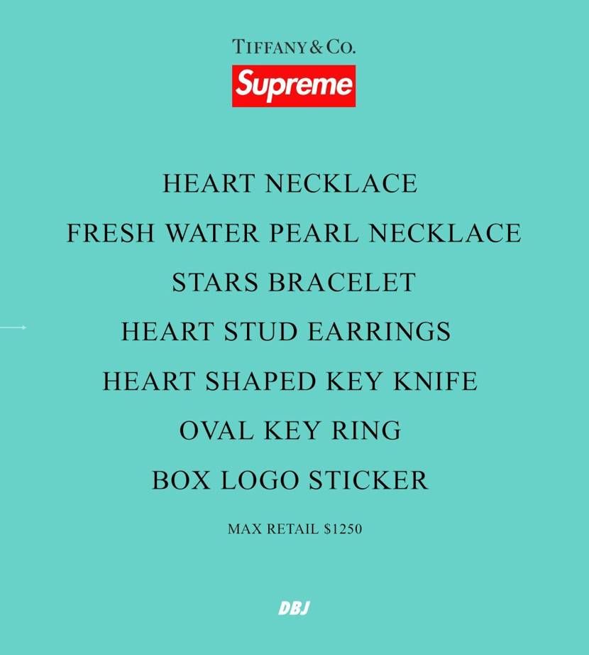 【スニダンで購入可】11/13・11/14発売 Supreme × Tiffany & Co. Collection 抽選/定価/販売店舗まとめ 6枚目