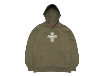 Supreme box logo hoodie 2025 olive green