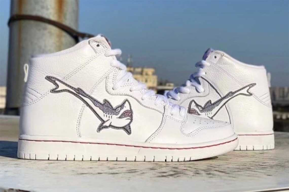 【スニダンで購入可】3/12発売 Oski × Nike SB Dunk High Pro ISO "White Shark" 抽選/定価/販売店舗まとめ 18枚目