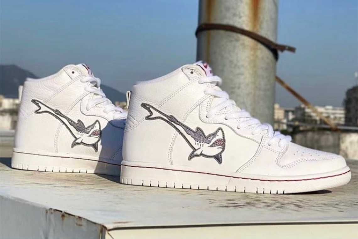 【スニダンで購入可】3/12発売 Oski × Nike SB Dunk High Pro ISO "White Shark" 抽選/定価/販売店舗まとめ 19枚目
