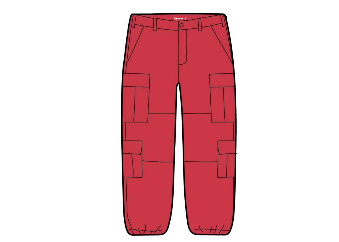 Supreme Cargo Pant "Red"(21FW) SNKRDUNK