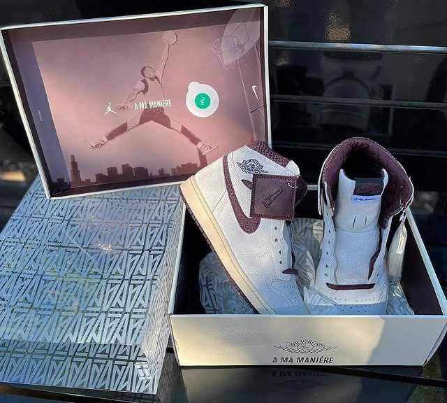 【スニダンで購入可】12/4発売 A Ma Maniére × Nike Air Jordan 1 Retro High OG "Sail and Burgundy" 抽選/定価/販売店舗まとめ 15枚目