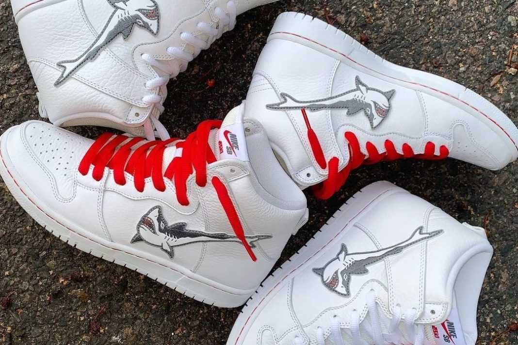 【スニダンで購入可】3/12発売 Oski × Nike SB Dunk High Pro ISO "White Shark" 抽選/定価/販売店舗まとめ 17枚目