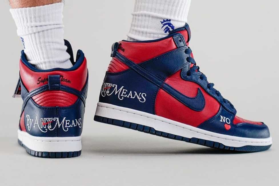 【スニダンで購入可】3/5発売 Supreme × Nike SB Dunk High "BY ANY MEANS" 3colors 抽選/定価/販売店舗まとめ  5枚目