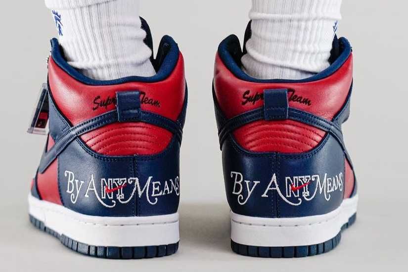 【スニダンで購入可】3/5発売 Supreme × Nike SB Dunk High "BY ANY MEANS" 3colors 抽選/定価/販売店舗まとめ  8枚目
