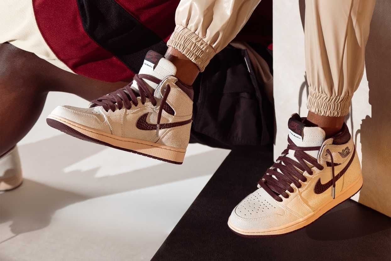 【スニダンで購入可】12/4発売 A Ma Maniére × Nike Air Jordan 1 Retro High OG "Sail and Burgundy" 抽選/定価/販売店舗まとめ 6枚目