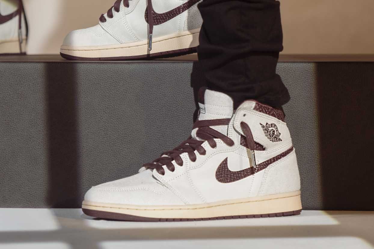 【スニダンで購入可】12/4発売 A Ma Maniére × Nike Air Jordan 1 Retro High OG "Sail and Burgundy" 抽選/定価/販売店舗まとめ 7枚目