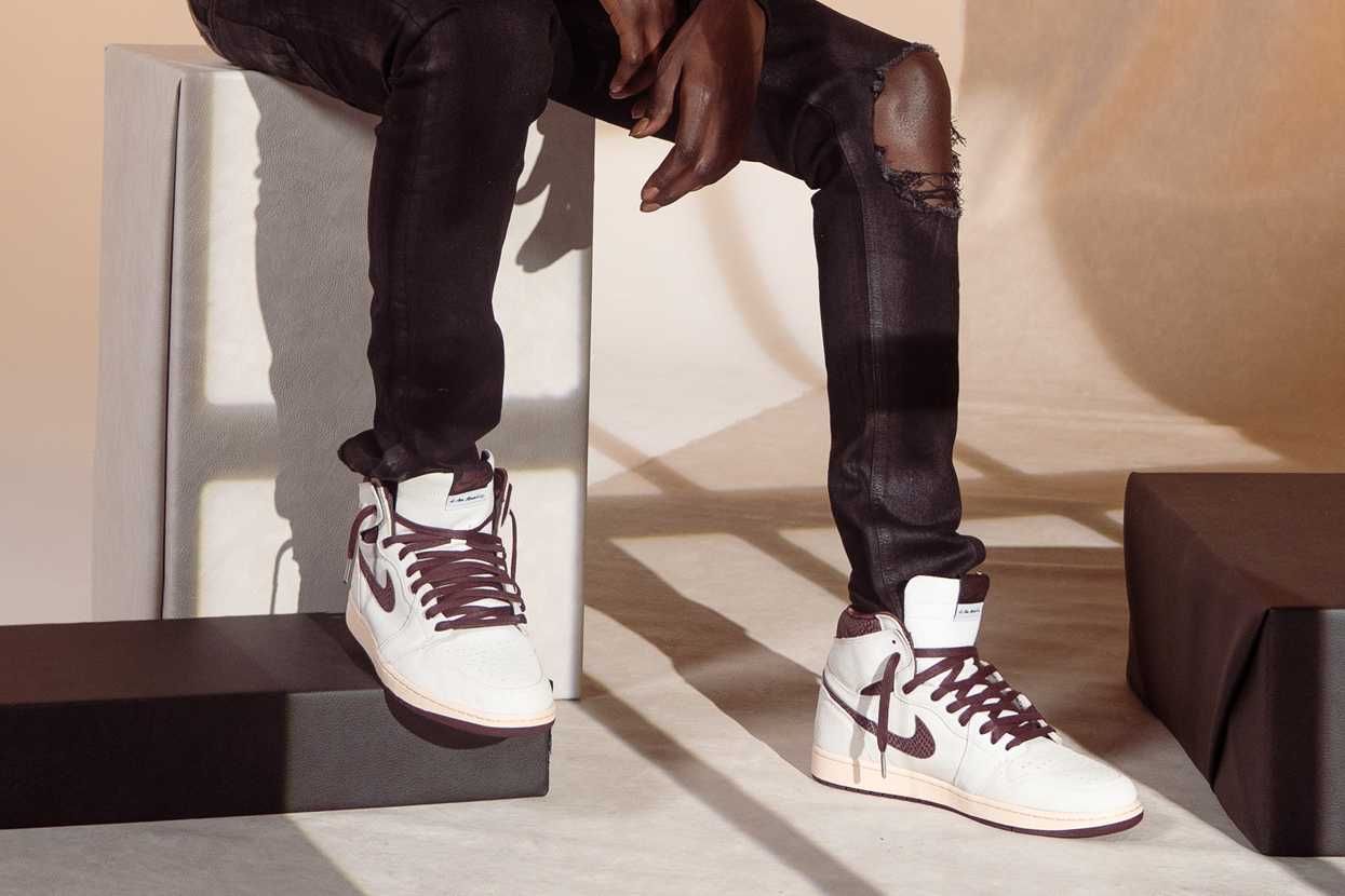 【スニダンで購入可】12/4発売 A Ma Maniére × Nike Air Jordan 1 Retro High OG "Sail and Burgundy" 抽選/定価/販売店舗まとめ 10枚目