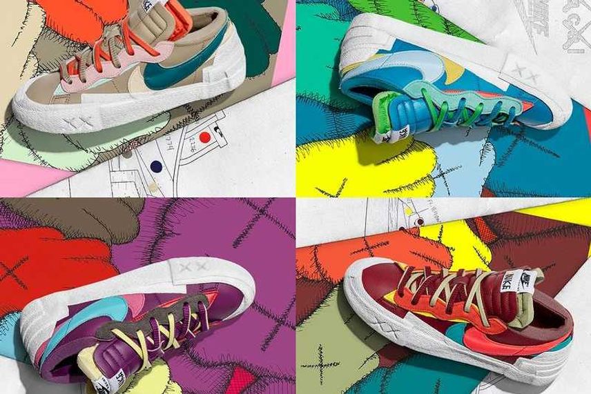 KAWS × sacai × Nike Blazer Low