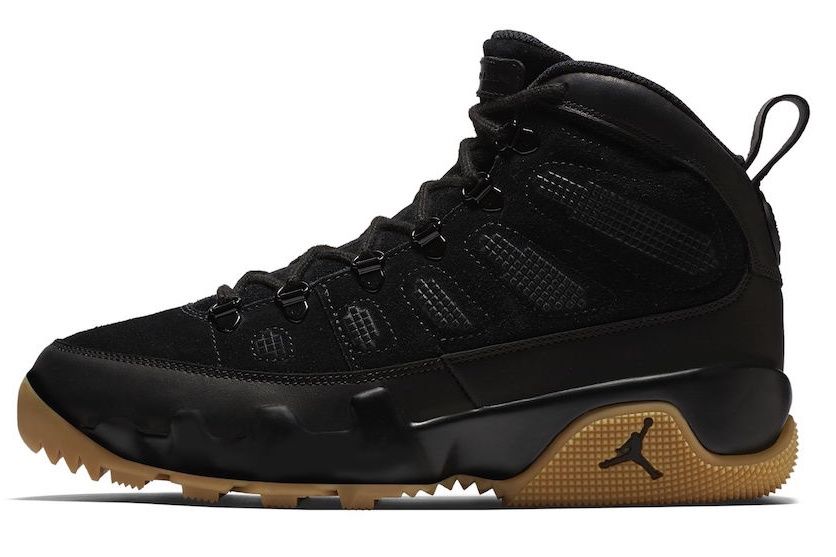 【リーク】海外11/24発売 Nike Air Jordan 9 boot NRG "Black/Gum" 抽選/定価/販売店舗まとめ 2枚目