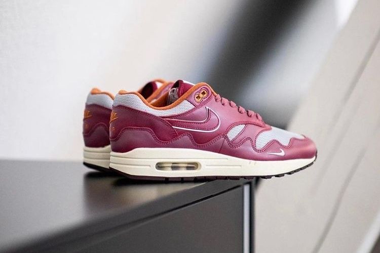 【スニダンで購入可】11/25発売 Patta x Nike Air Max 1 "Night Maroon" 抽選/定価/販売店舗まとめ 3枚目