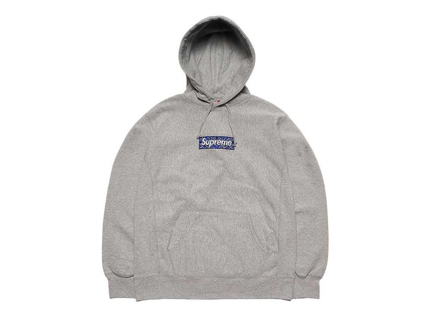 Supreme box logo bandana grey 2025