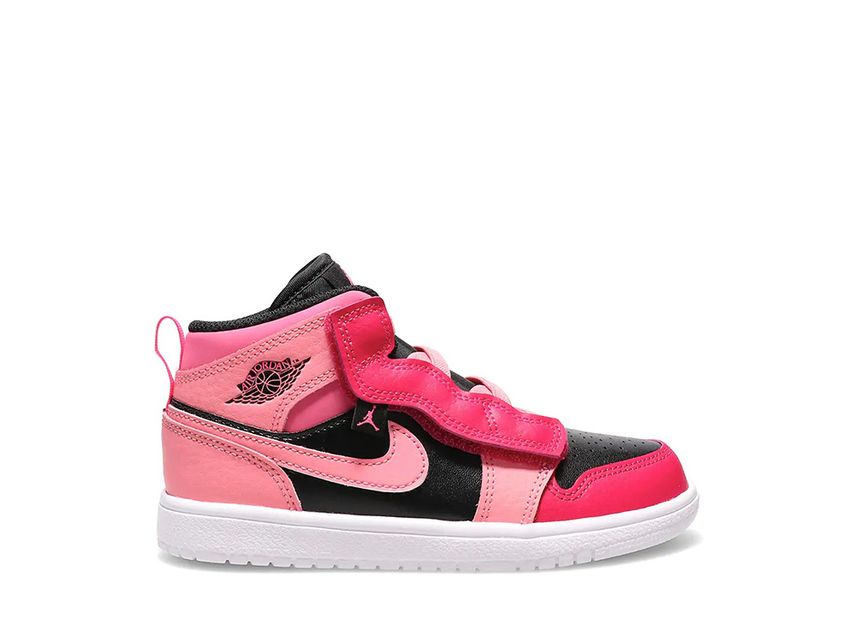 Air jordan 1 top mid pink and black