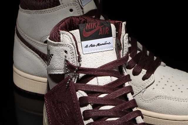 【スニダンで購入可】12/4発売 A Ma Maniére × Nike Air Jordan 1 Retro High OG "Sail and Burgundy" 抽選/定価/販売店舗まとめ 4枚目