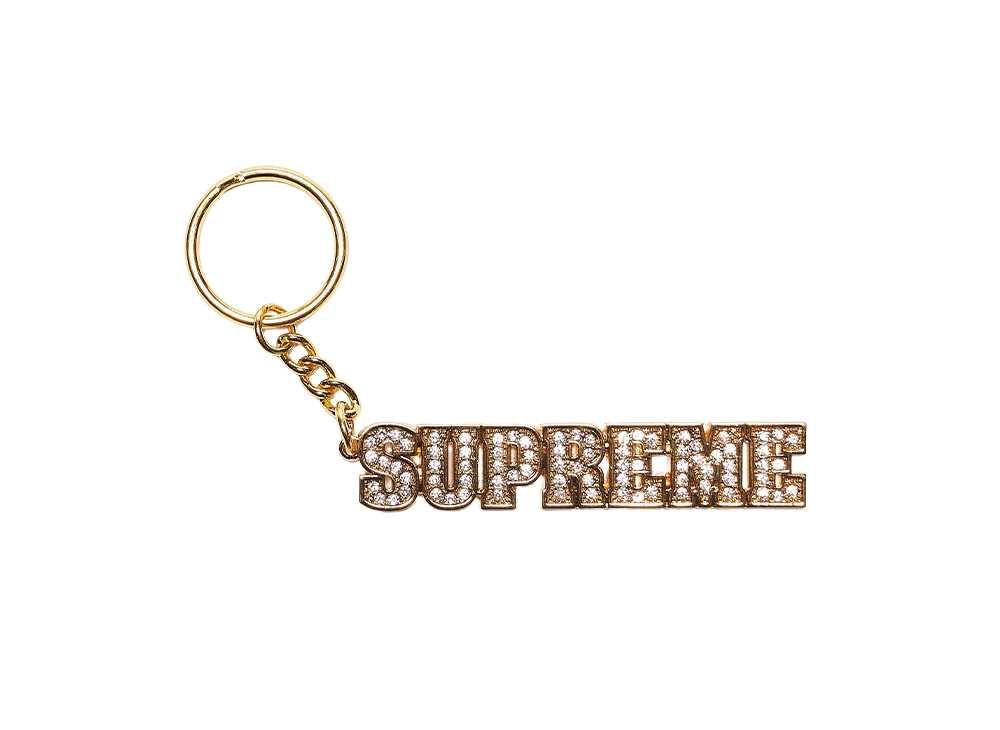 supreme block logo keychain