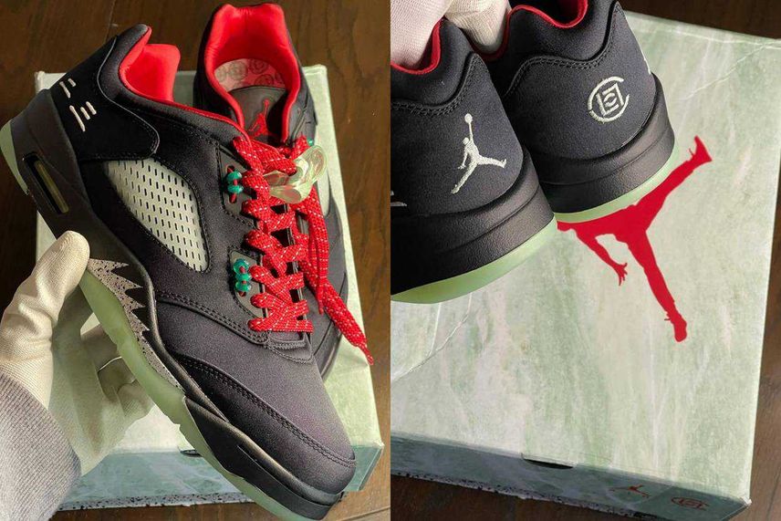 【リーク】海外2022年発売 Clot × Nike Air Jordan 5 Low "Black" 抽選/定価/販売店舗まとめ