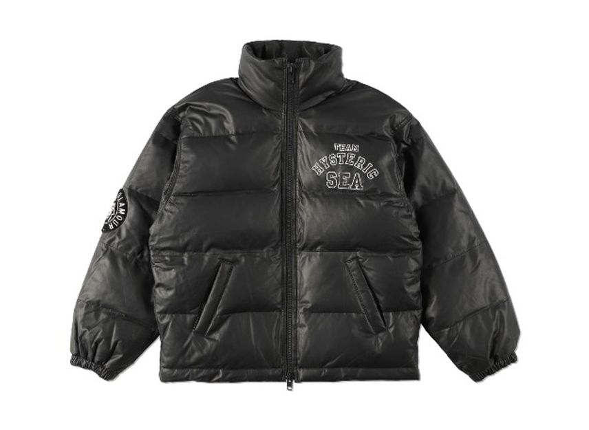 WIND AND SEA x HYSTERIC GLAMOUR Leather Down Jacket