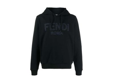 フェンディ x ヴェルサーチェ ブラックジャージー フェンダーチェ ロゴ