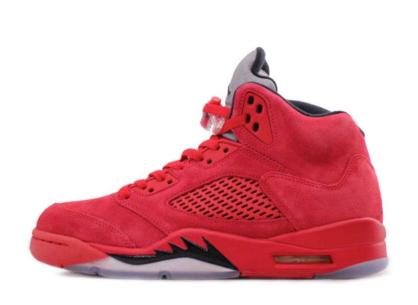 Air jordan 5 retro bg red suede best sale