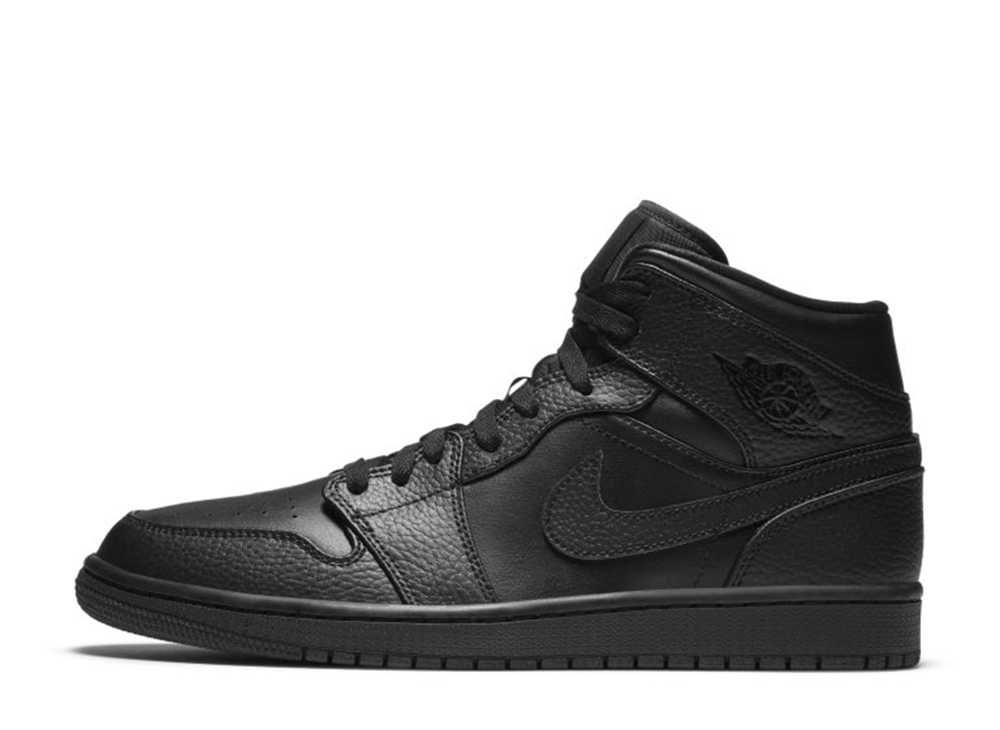 靴AIR JORDAN1 WMNS mid patent triple black