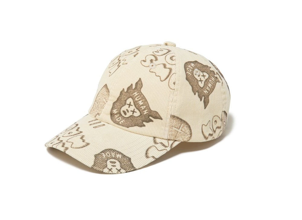 Human Made Kaws Corduroy Print Cap Beige を買うならスニーカーダンク
