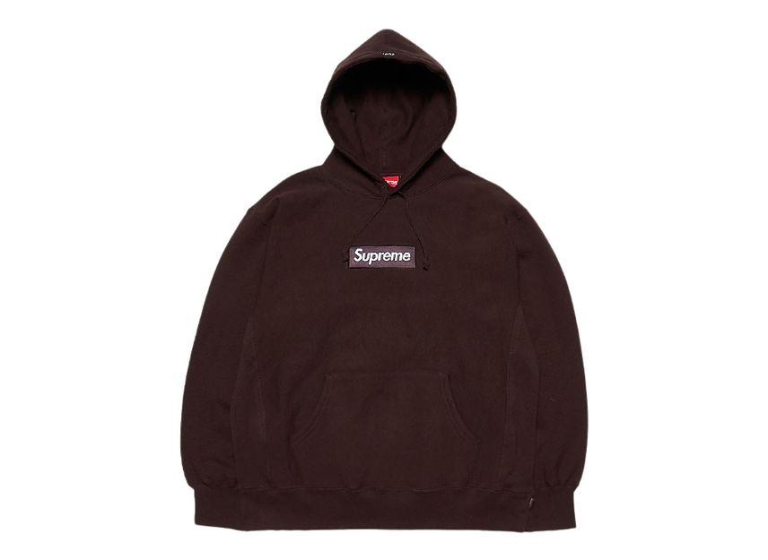 Supreme brown box logo top hoodie