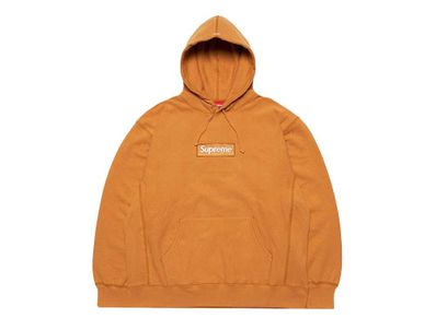 Supreme mustard top box logo hoodie