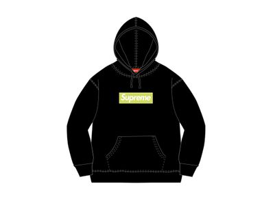 Supreme box 2025 logo hoodie lime