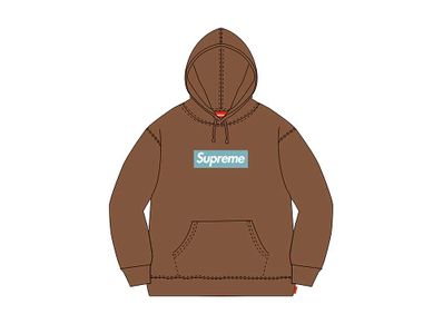 Supreme ice blue hotsell box logo hoodie