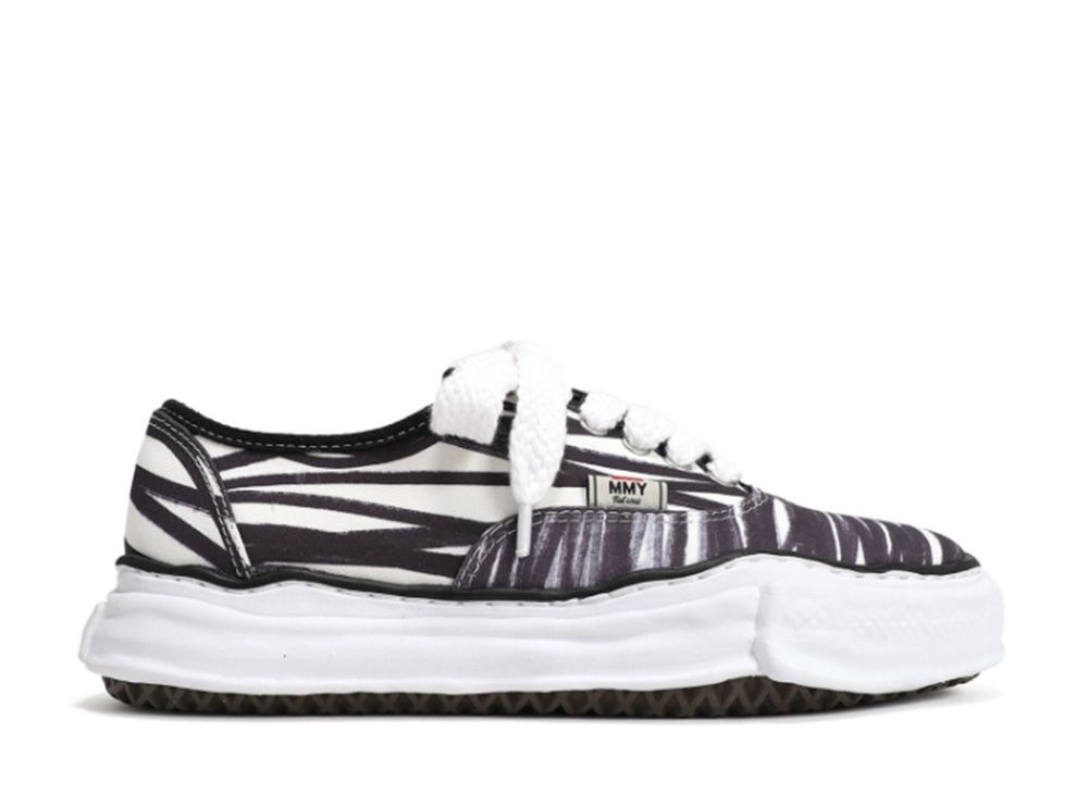 Maison MIHARA YASUHIRO BAKER OG Sole Printed Canvas Low-top Sneaker "White"