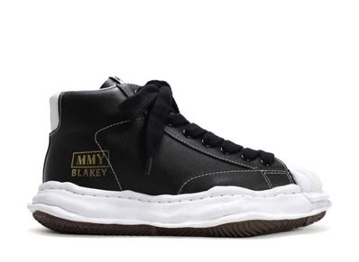 Maison MIHARA YASUHIRO BLAKEY OG Sole Leather High-top Sneaker "Black"
