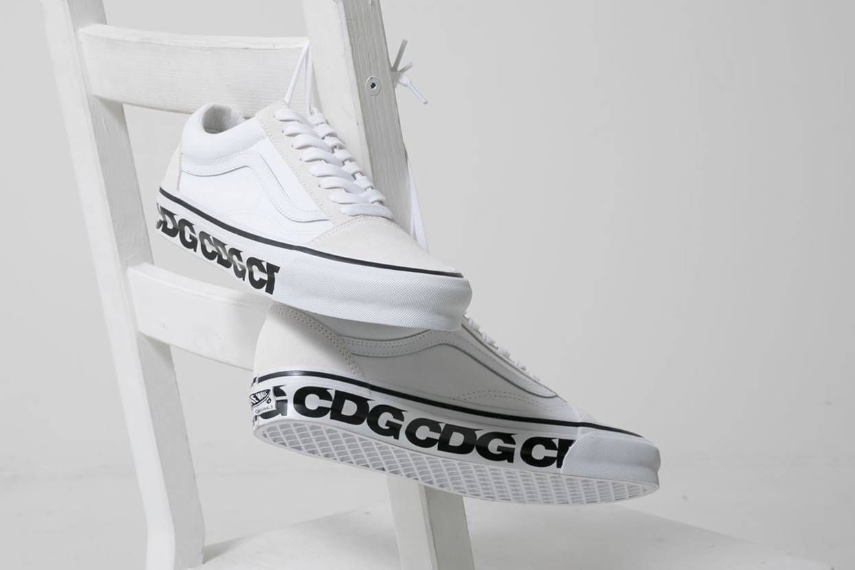 【スニダンで購入可】1/7発売 CDG × Vans Old Skool "White" 抽選/定価/販売店舗まとめ 2枚目