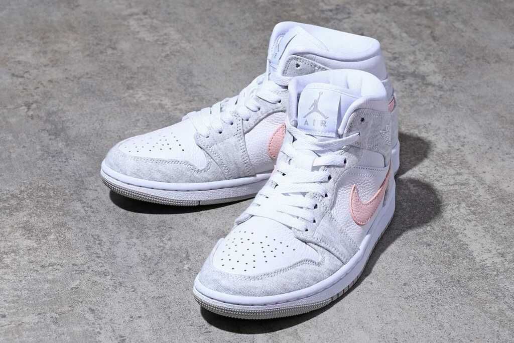 【スニダンで購入可】1/10発売 Nike WMNS Air Jordan 1 Mid SE "Light Iron Ore" 抽選/定価/販売店舗まとめ 4枚目