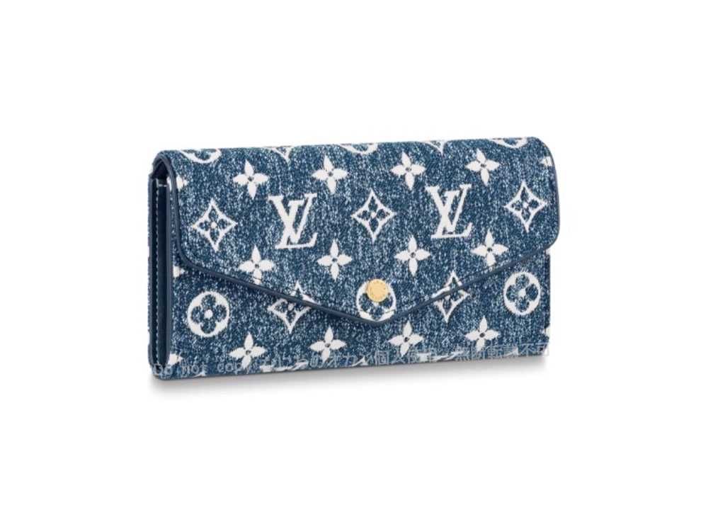 lv denim wallet
