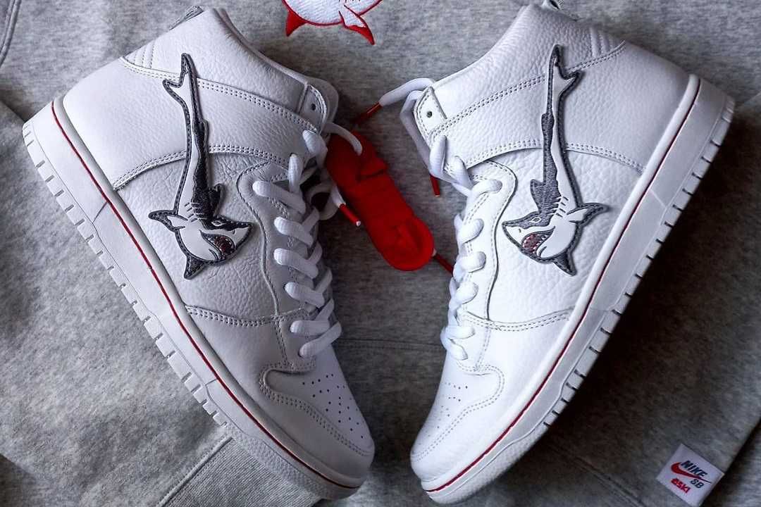 【スニダンで購入可】3/12発売 Oski × Nike SB Dunk High Pro ISO "White Shark" 抽選/定価/販売店舗まとめ 11枚目