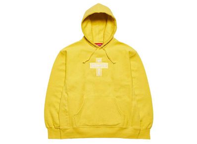 Supreme yellow box logo hoodie hot sale