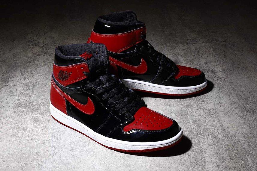 NIKE AJ1 RETRO HIGH OG PATENT BRED【27.5】